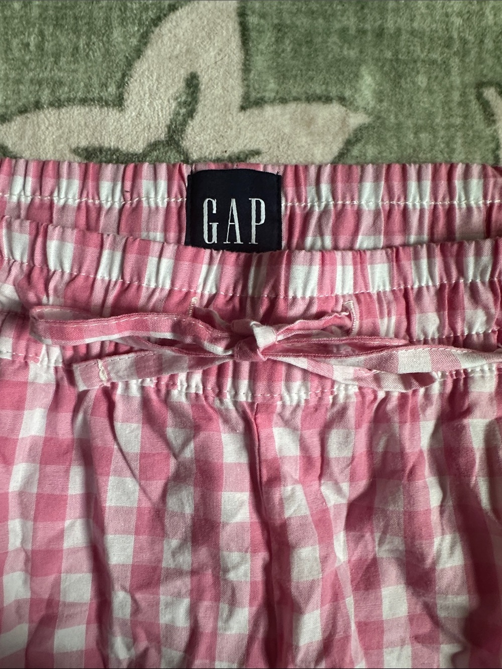 Pink Floral and Pink Gingham Pajama Pants Set Sz M - Picture 6 of 10
